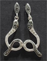 High Fashion Marcasite and Crystal Earrings