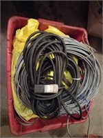 Assortment of electrical wiring and hydraulic