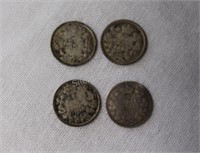1891 - 1919 Canada 5 Cent Coins