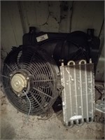 Electric cooling fans transmission cooler