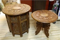 Well Carved Anglo Indian Tabourets.