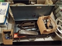 Vintage grease gun with assortment of stainless