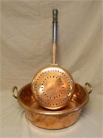 Copper Bed Warmer and Jelly Pan.