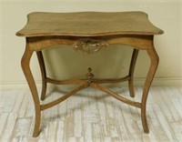 Rococo Flourish Carved Oak Occasional Table.