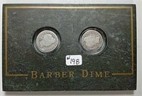 2   Barber Dimes in Granite Type display