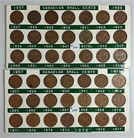 1937 thru 1977 Canadian cents