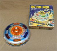 King Flying Saucer Tin Toy with Original Box.