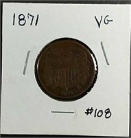 1871  Two Cent  VG