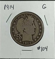 1914  Barber Half Dollar  G
