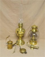 European Brass Oil Lamp Selection.