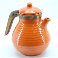 BAUER Pottery Teapot/ Carafe w/ Wood Handle