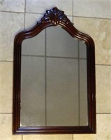Foliate Crowned Oak Framed Mirror.