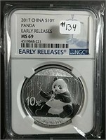 2017  Silver Panda  NGC MS-69