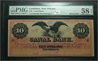 $10 Canal Bank ,  New Orleans  Remainder note