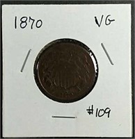 1870  Two Cent  VG
