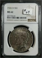 1926-D  Peace Dollar  NGC  MS-62