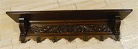 Acanthus Scroll Carved Oak Wall Rack.