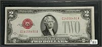 1928-D  $2 LT Red Seal Mule  CU