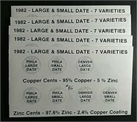 5  1982  7 Varieties of Lincoln Cents