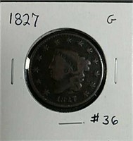 1827  Large Cent  G