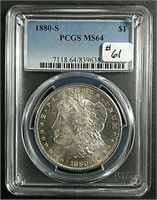 1880-S  Morgan Dollar  PCGS MS-64