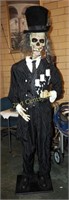 Life Size Scary Skeleton Butler Halloween Decor