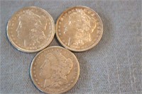 (3) CIRCULATED MORGAN DOLLARS