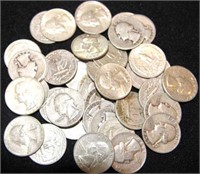 SILVER WASHINGTON QUARTERS- $10 FACE VALUE