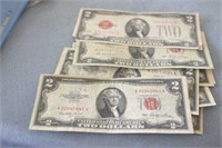 (8) $2 RED SEAL US NOTES