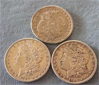 (3) MORGAN SILVER DOLLARS