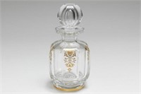 Baccarat Crystal Perfume Bottle with Gilding