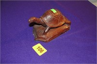 Wood carving - turtle by J. Berry