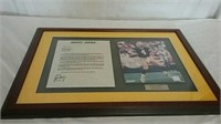 Personalized framed Brett Favre letter and picture