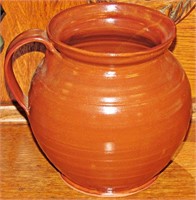 Hand Thrown Redware Pitcher