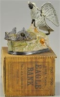 EAGLE AND EAGLETS MECHANICAL BANK IN ORIGINAL BOX