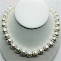 SILVER FRESHWATER PEARL  NECKLACE (~WEIGHT