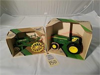 Ertl 1934 JD model A Tractor on steel and John