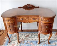 SUPERB KRUG/BAETZ SOLID WALNUT KIDNEY SHAPED DESK