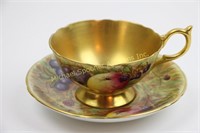 SIGNED AYNSLEY CUP AND SAUCER