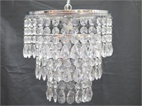Faux Crystal Prism Hanging 3-Tier Chandelier