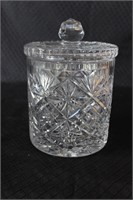 Cut crystal 9" cannister