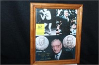 John Wooden Signed Sports Photo Collage COA by