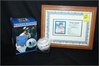 2pc Mickey Mantle Signed Photo of Statistics with