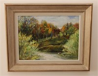OIL ON BOARD - SIGNED INDISTINCTLY