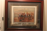 T.B. Hord Grain Company framed calendar print