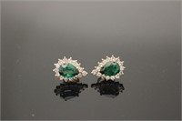 14ct gold plated earrings with CZ's