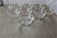 Waterford signed crystal stemware x9
