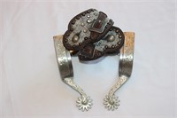 Vintage silver overlaid with rhinestone straps