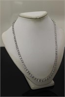 Sterling silver necklace with CZ's