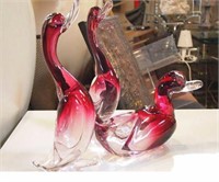 Murano Glass Ducks - Family of Three